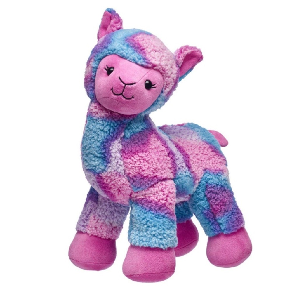 Build-A-Bear pink, purple, and blue LAMA, size 14inch